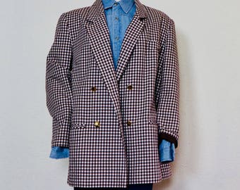 Vintage blazer | geruit jasje | oversized blazer | checked blazer | plussize vintage