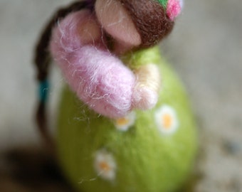 Custom Light earring, wool, Waldorf inspired Mamy