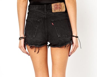 ALL SIZES Vintage Grunge Black High Waisted Levis