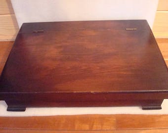 Vintage Large Wooden Silverware / Flatware Box / Knife Chest