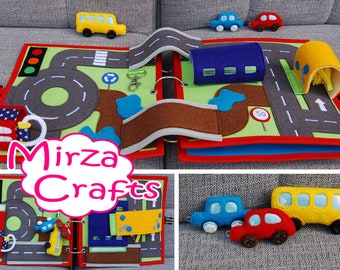 PATTERN & TUTORIAL 2 Quiet book pages - Car and Traffic roads