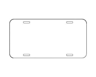 License Plate-White-Blank Tag-Plastic License Plate For Vinyl-Easily Personalized with Vinyl-Blank License Plate