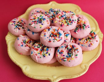 Doughnut Soap Mini Sprinkle Set - Strawberry Scented, Sprinkle Soaps, Mini Set, Party Favors, Kids Soap, Donut soap