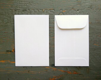 CLEARANCE! 100 Standard Size Seed Packet Envelopes, Recycled White, Seed Envelopes, Favor Envelopes, Recycled 3x4.5" (76x114mm)