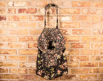 Reversible Tote Bag, Floral Tote Bag, Rose Tote
