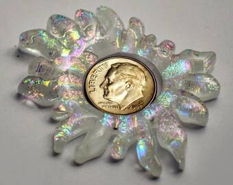 Iridescent Tile, Sun Glass Tile, Hand Made Tile, Mosaic Tile, Jewelry Cab, Bead Embroidery Cabochon, Fused Cabochon, Dichroic Cabochon