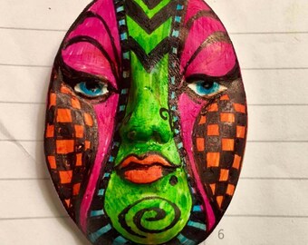 Handmade clay face doll parts head oval mask jewelry craft supplies handmade cabochon faces polymer