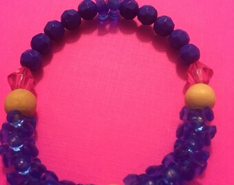Fidget bead with wood bracelet