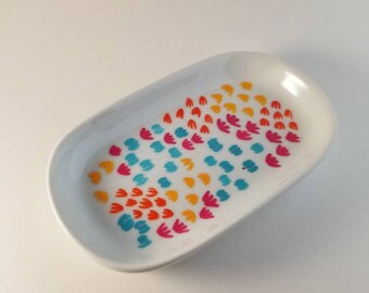 Hand painted Whimsy jewelry dish