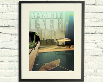 Wandle Park - A2 Poster Print