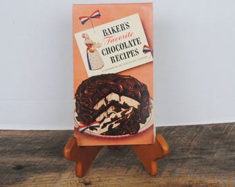 1943 Bakers Favorite Chocolate Recipes Vintage Cookbook