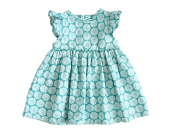 Baby Girl Dresses - Aqua Blue Baby Dress - Amaryllis Aqua Baby Girl Dress - Dress for Baby Girl - Baby Party Dresses