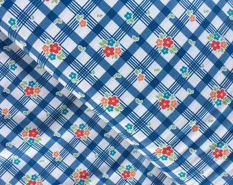 Tablecloth in Blue Cotton Fabric from the Road Trip Collection by Riley Blake