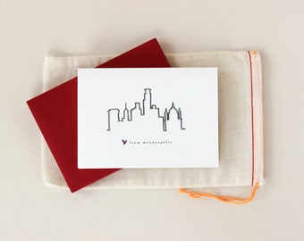 Love from Minneapolis: Skyline Notecard Set