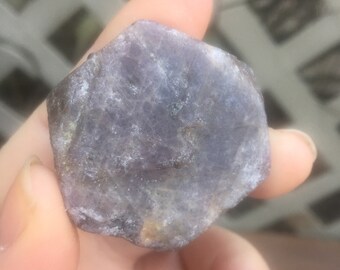 Large Hexagonal Raw Ruby