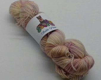 80/20 Superwash Merino/Silk high twist sock yarn: Belle