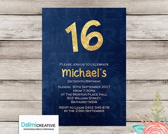 16th Birthday Invitation - 18th Birthday Invitation - 21st Birthday Invitation - Invitation - Printable Invitation!