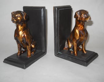 Mid Century Modern Seated Dogs Bookends