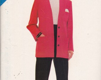 See and Sew 5820 Vintage Pattern Womens Pants and Unlned Jacket Size 8,10,12