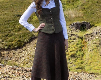 Harris tweed full circle skirt