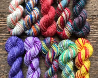 Paintbox Yarn Mini Skein Set -- 10 Mini Skeins/25 Yards Each