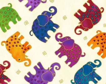 Clothworks - Laurel Burch - Mythical Jungle - Light Cream Metallic