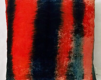 Hand Dyed Silk/Viscose Front+Linen Back Decorative Pillow by LORABILA