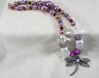 Glass Beads,Pendant Necklace, handmade, jewelry,dragonfly pendant,dragonfly,nature,dragonfly pendant necklace,accessory,necklace,blue,green