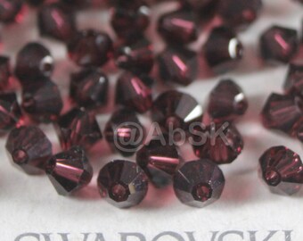 Swarovski Bicone Crystal Beads Xilion 5328 BURGUNDY - Available in 3mm and 4mm