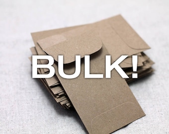 BULK! 100 Mini Kraft Seed Packet Envelopes - for Seed Packet Wedding Favors - Mini Envelopes - Favors Birthday - Baby Shower