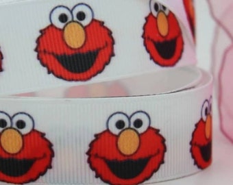 7/8" Sesame Street Elmo Grosgrain Ribbon by the Yard SHF