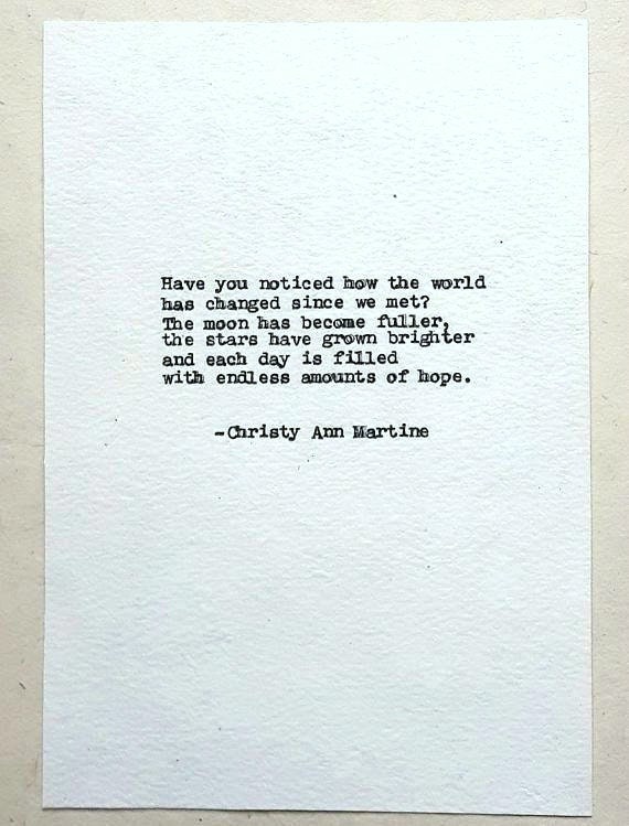 Love Decor - Romantic Sayings for Anniversary - Typed by Poet with Vintage Remington Typewriter