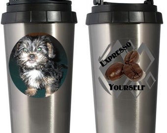 Personalized Stainless Steel Silver 16oz Thermos