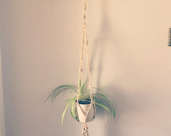 Long 40 inch sea shell plant hanger.