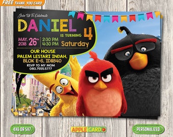 Angry Bird Birthday Invitation, Angry Bird Printable Invitation, Angry Bird Digital Invite, Boy Invitation, FREE Angry Bird Invitation