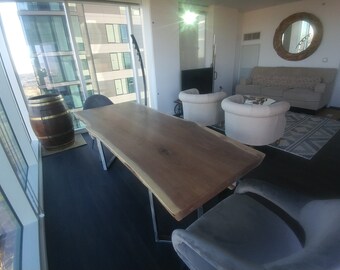 Live edge walnut table