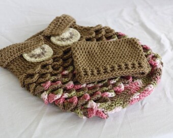 Baby Girl Owl Cocoon | Newborn Photo Prop
