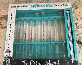 Vintage spike drink stirs in original box
