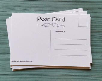Blank Postcards, 4 x 6 Postcards (PCW1)