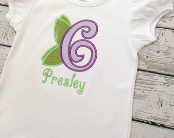 Fairy birthday shirt - Fairy Birthday outfit - girls birthday shirt - personalized birthday shirt - fairy birthday party - monogrammed