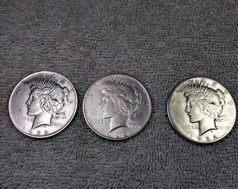 1922 P D S Silver Peace Dollar