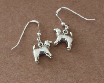 Earrings - Sterling Silver 3D SPANIEL DOG - Pet