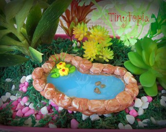 Fairy Garden Terrarium Miniature Clay Pond