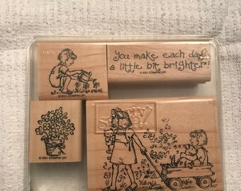 STAMPIN UP! Retired Friendships Grow-2001 Little Girls