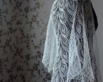 White Shawl for bride -made to order in any color