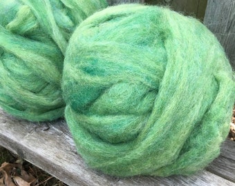 Alpaca Wool Roving, Spinning, Felting, Grass Green