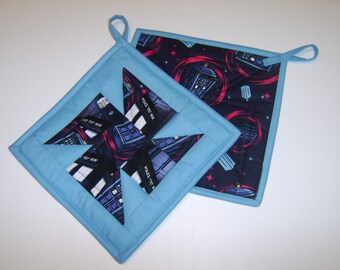 Calico Puzzle/Dr. Who Potholder Set