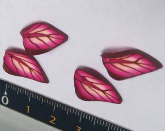 Polymer clay leaf 8 pendant