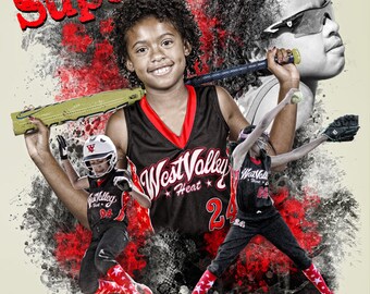 Baseball or ANY Sport Collage Design for team youth athlete