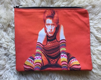David Bowie Zipper Pouch, Accessory Case